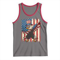 Funny Patriotic Dabbing American Flag Bald Eagle 4th Of July Tank Top - Wonder Print Shop