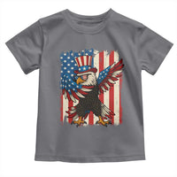 Funny Patriotic Dabbing American Flag Bald Eagle 4th Of July Toddler T Shirt - Wonder Print Shop