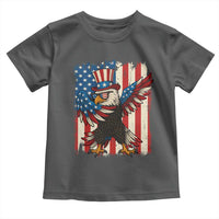 Funny Patriotic Dabbing American Flag Bald Eagle 4th Of July Toddler T Shirt - Wonder Print Shop