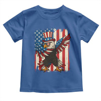 Funny Patriotic Dabbing American Flag Bald Eagle 4th Of July Toddler T Shirt - Wonder Print Shop