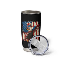 Funny Patriotic Dabbing American Flag Bald Eagle 4th Of July Tumbler Cup - Wonder Print Shop