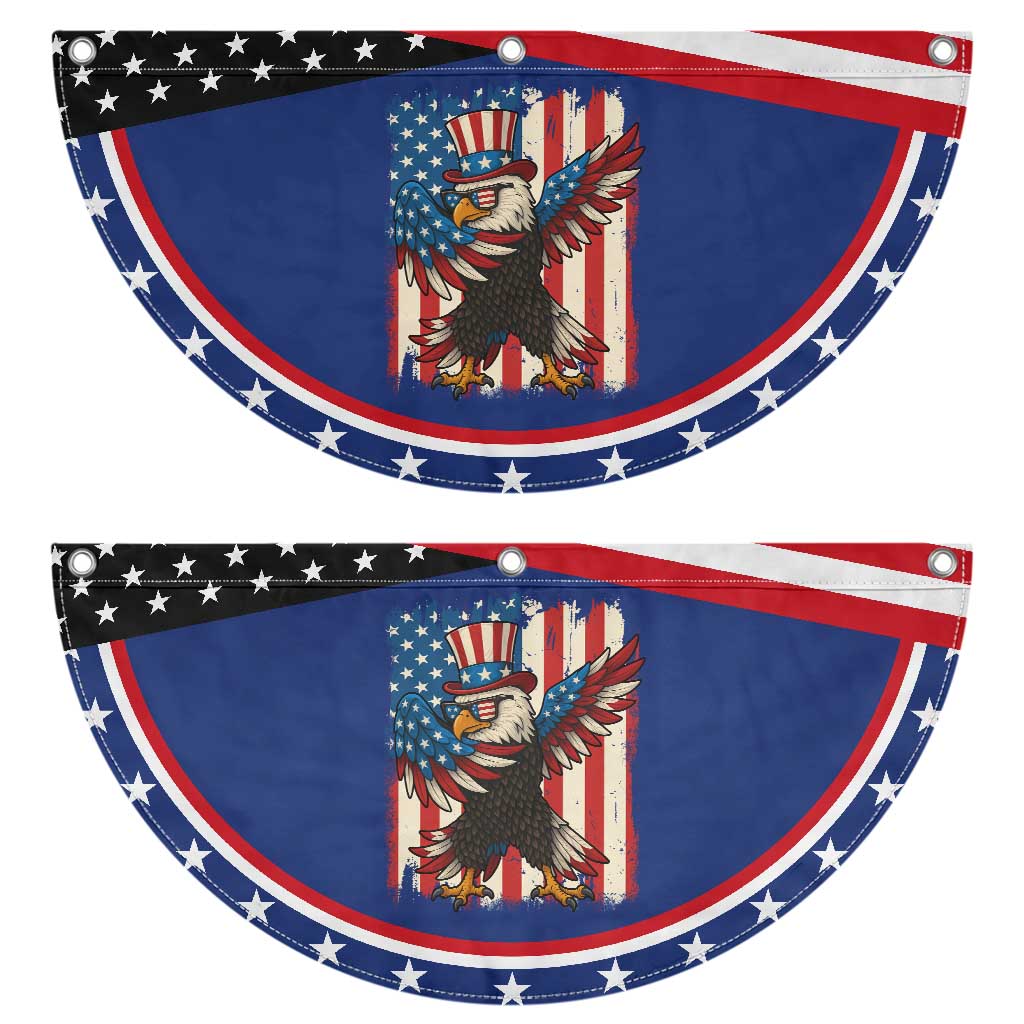 Funny Dabbing American Flag Bald Eagle 4th Of July Patriotic Fan Flag