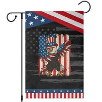 Funny Patriotic Dabbing American Flag Bald Eagle 4th Of July Garden Flag