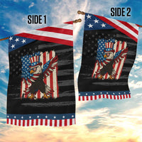 Funny Patriotic Dabbing American Flag Bald Eagle 4th Of July Garden Flag