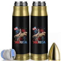 Funny George Washington Riding a Tyrannosaurus Rex 'Merica Bullet Tumbler American Flag - Wonder Print Shop