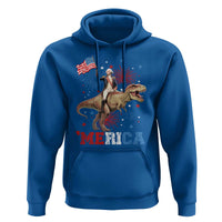 Funny George Washington Riding a Tyrannosaurus Rex 'Merica Hoodie American Flag - Wonder Print Shop