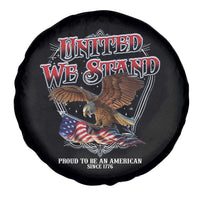 United We Stand Proud To Be An American Since 1776 Spare Tire Cover Patriotic USA Flag Eagle - Wonder Print Shop