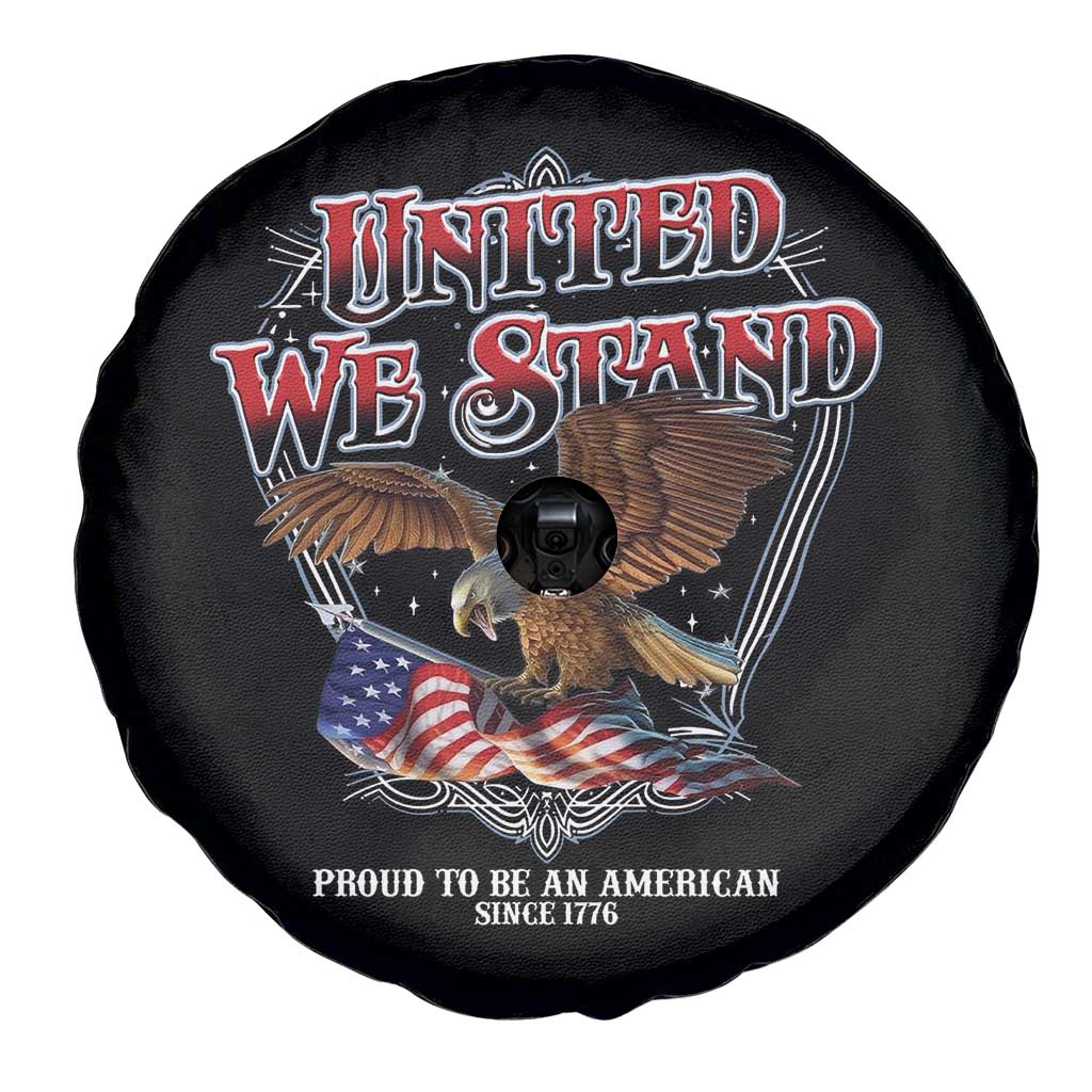 United We Stand Proud To Be An American Since 1776 Spare Tire Cover Patriotic USA Flag Eagle - Wonder Print Shop
