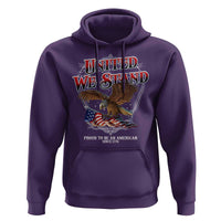 United We Stand Proud To Be An American Since 1776 Hoodie Patriotic USA Flag Eagle - Wonder Print Shop