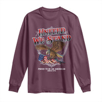 United We Stand Proud To Be An American Since 1776 Long Sleeve Shirt Patriotic USA Flag Eagle - Wonder Print Shop