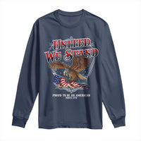 United We Stand Proud To Be An American Since 1776 Long Sleeve Shirt Patriotic USA Flag Eagle - Wonder Print Shop