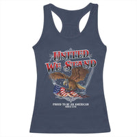 United We Stand Proud To Be An American Since 1776 Racerback Tank Top Patriotic USA Flag Eagle - Wonder Print Shop