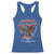 United We Stand Proud To Be An American Since 1776 Racerback Tank Top Patriotic USA Flag Eagle - Wonder Print Shop