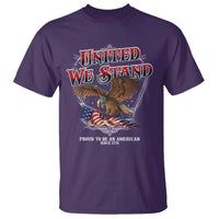 United We Stand Proud To Be An American Since 1776 T Shirt Patriotic USA Flag Eagle - Wonder Print Shop