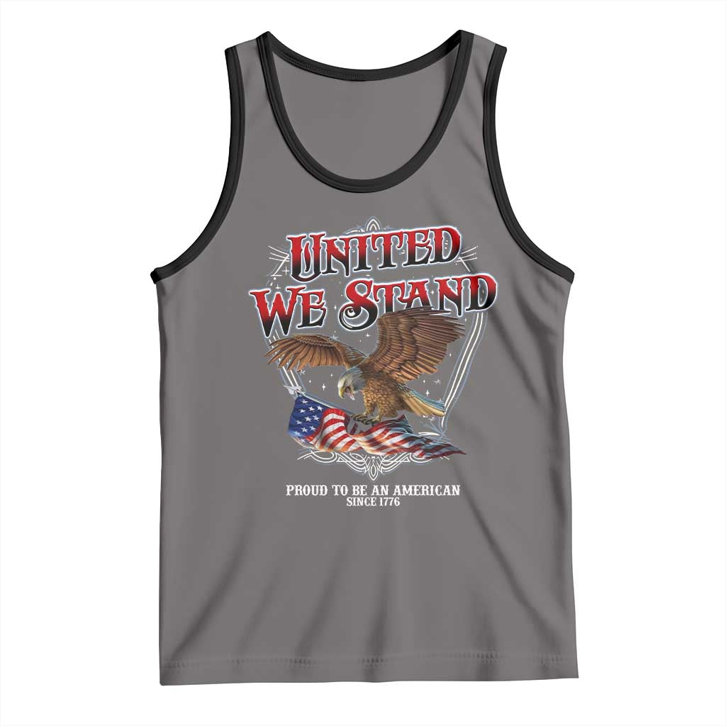 United We Stand Proud To Be An American Since 1776 Tank Top Patriotic USA Flag Eagle - Wonder Print Shop