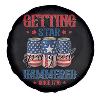 Funny Getting Star Spangled Hammered Since 1776 Spare Tire Cover 4th of July Beers American Flag - Wonder Print Shop