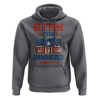 Funny Getting Star Spangled Hammered Since 1776 Hoodie 4th of July Beers American Flag - Wonder Print Shop