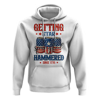 Funny Getting Star Spangled Hammered Since 1776 Hoodie 4th of July Beers American Flag - Wonder Print Shop
