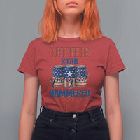 Funny Getting Star Spangled Hammered Since 1776 T Shirt For Women 4th of July Beers American Flag - Wonder Print Shop