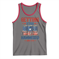 Funny Getting Star Spangled Hammered Since 1776 Tank Top 4th of July Beers American Flag - Wonder Print Shop