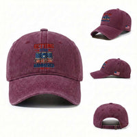 Funny Getting Star Spangled Hammered Since 1776 Washed Cotton Baseball Cap 4th of July Beers American Flag