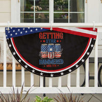 Funny Getting Star Spangled Hammered Since 1776 Patriotic Fan Flag 4th of July Beers American Flag