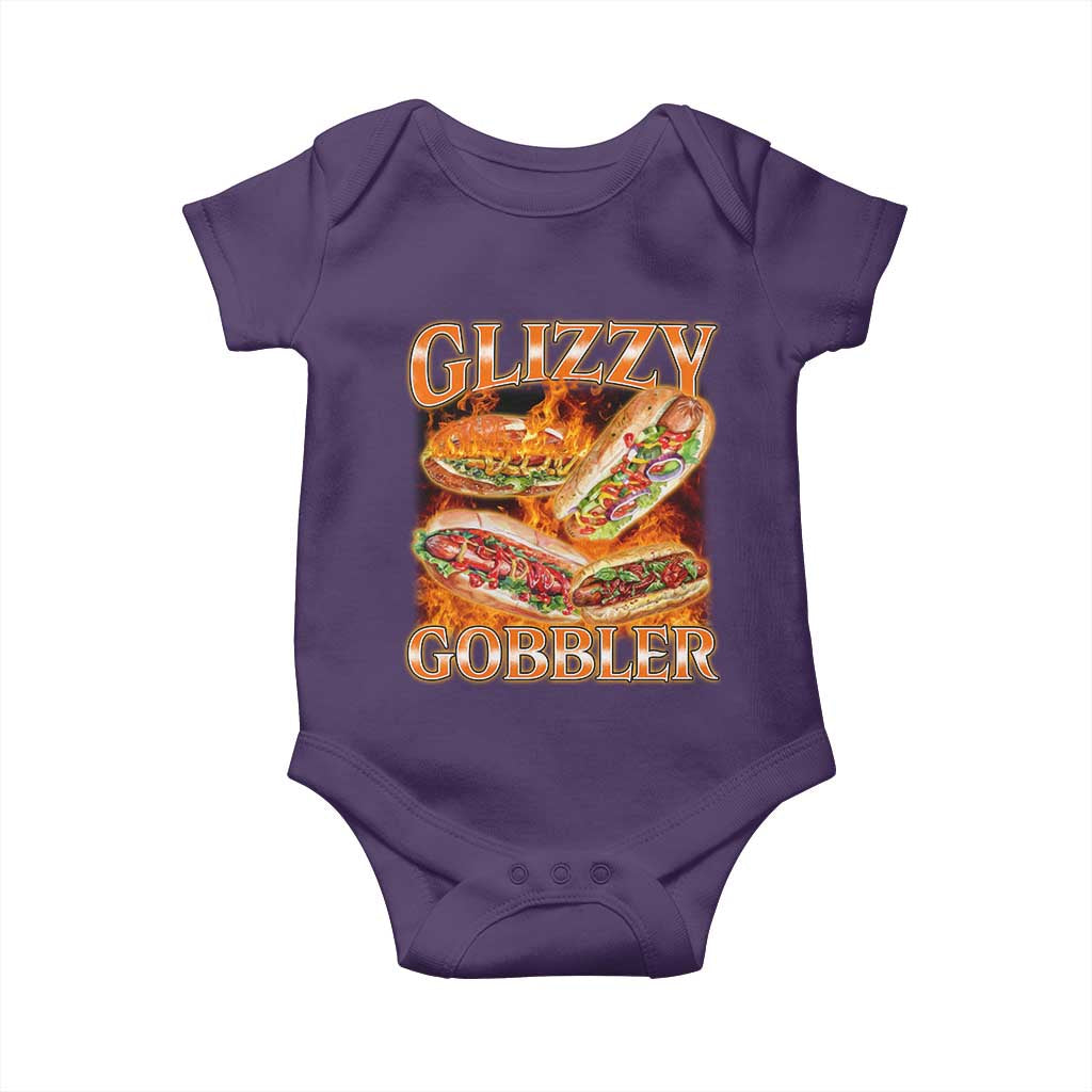 Funny Glizzy Gobbler Baby Onesie Glizzy Hot Dog Meme Hilarious