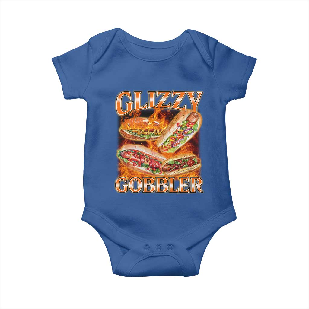 Funny Glizzy Gobbler Baby Onesie Glizzy Hot Dog Meme Hilarious