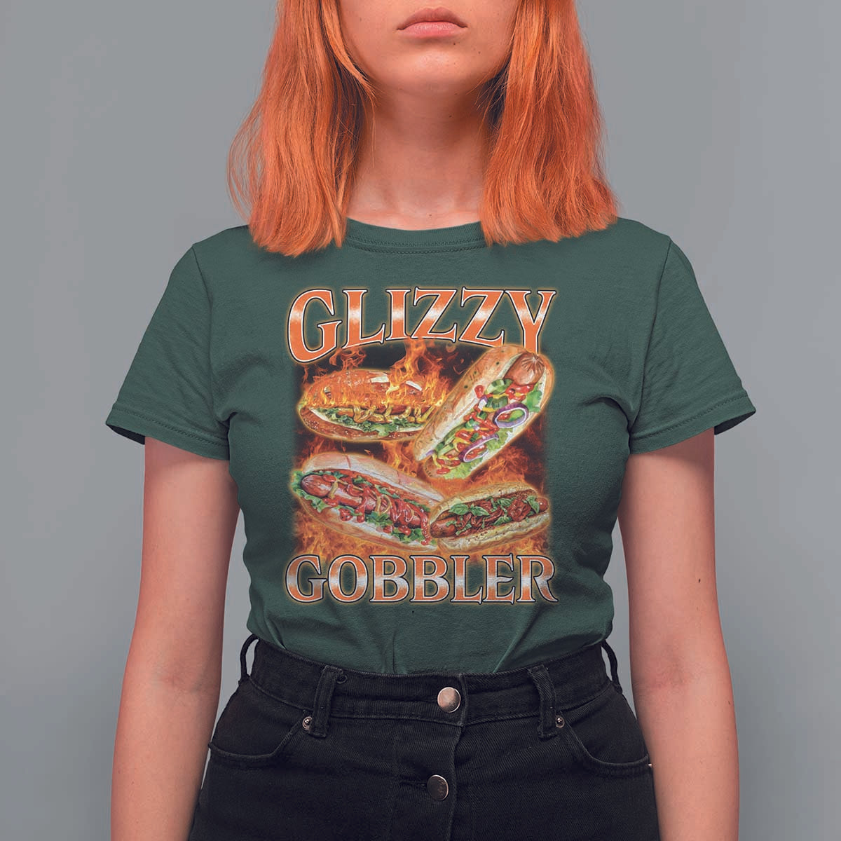 Funny Glizzy Gobbler T Shirt For Women Glizzy Hot Dog Meme Hilarious