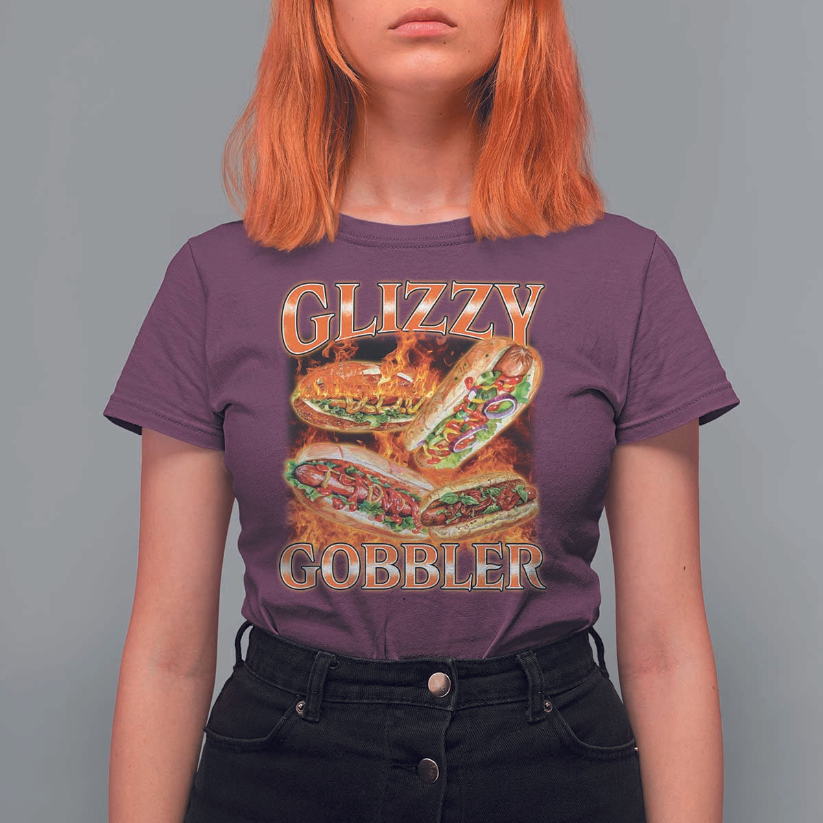 Funny Glizzy Gobbler T Shirt For Women Glizzy Hot Dog Meme Hilarious