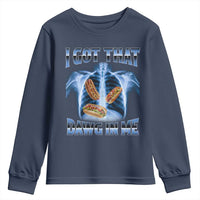 Funny Hot Dog Meme Youth Sweatshirt I Got That Dawg In Me Hotdog Xray Humor