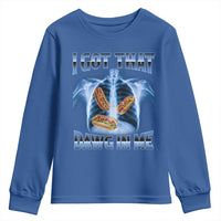Funny Hot Dog Meme Youth Sweatshirt I Got That Dawg In Me Hotdog Xray Humor