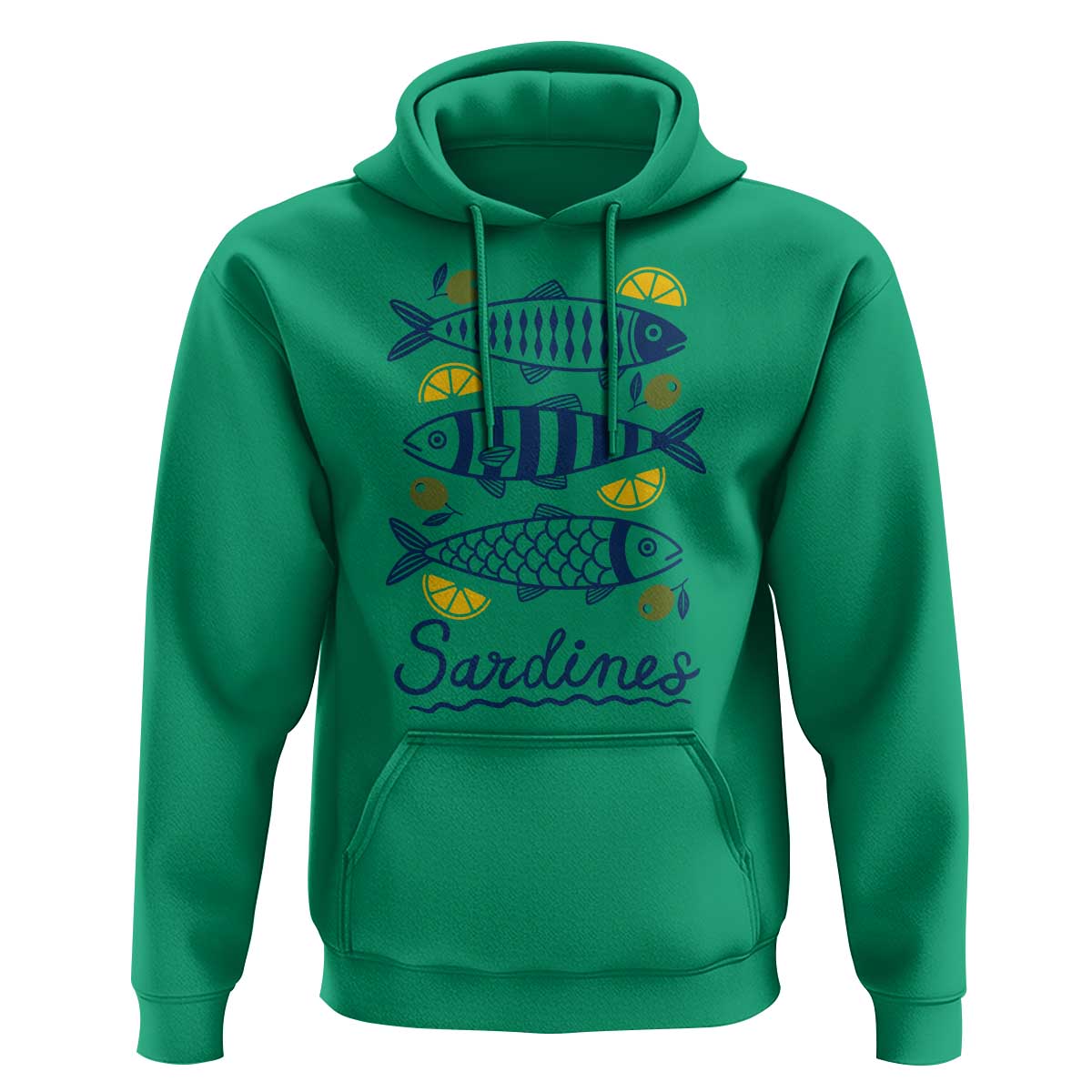 Minimal Sardines Fishermen Aesthetic Retro Hoodie