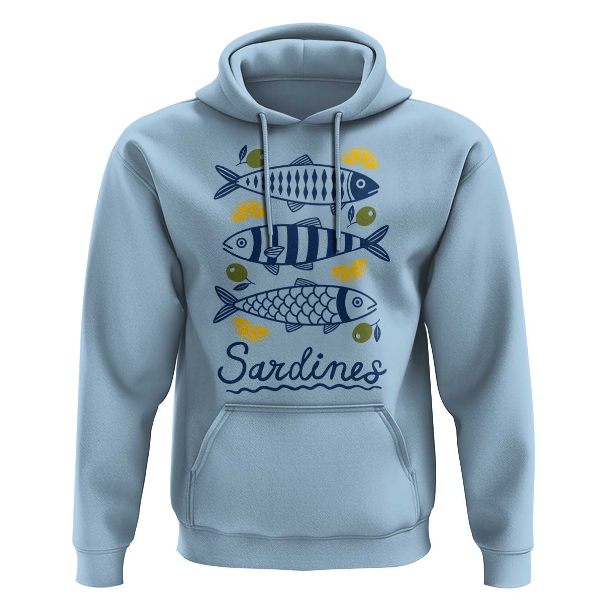 Minimal Sardines Fishermen Aesthetic Retro Hoodie