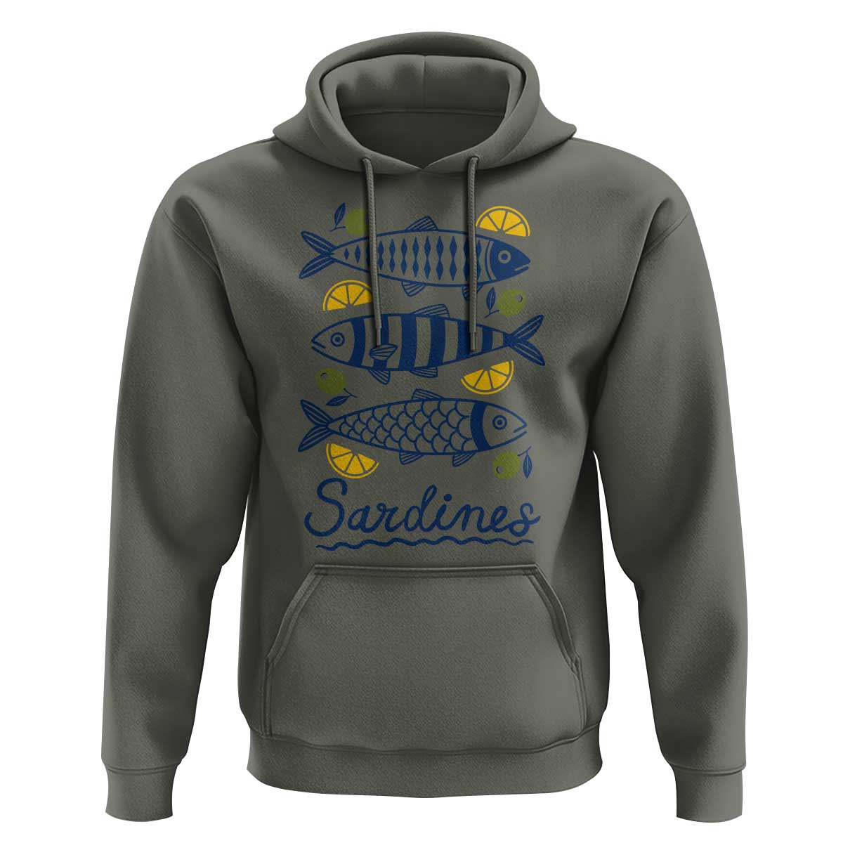 Minimal Sardines Fishermen Aesthetic Retro Hoodie