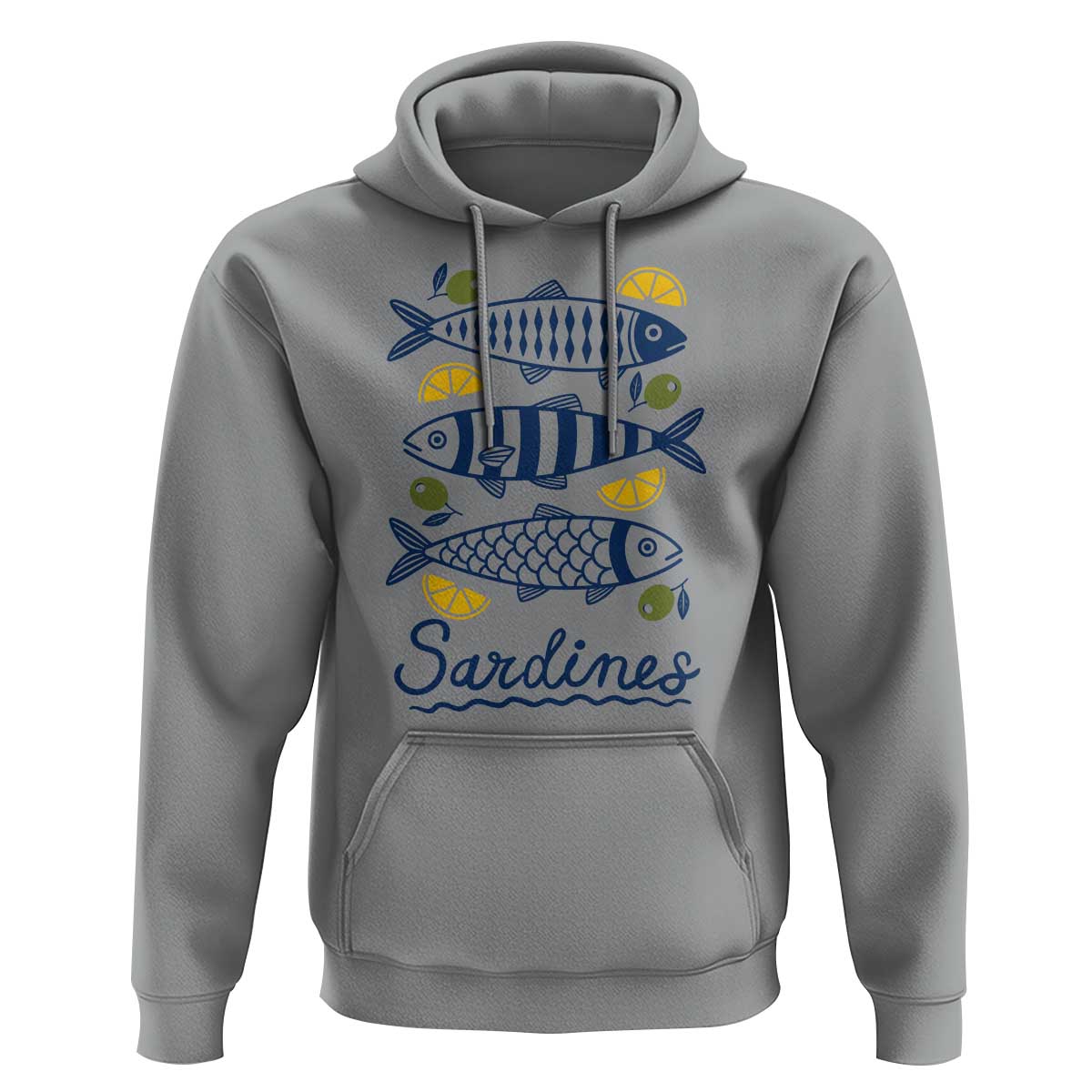 Minimal Sardines Fishermen Aesthetic Retro Hoodie