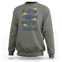 Minimal Sardines Fishermen Aesthetic Retro Sweatshirt