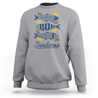 Minimal Sardines Fishermen Aesthetic Retro Sweatshirt