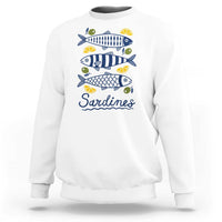 Minimal Sardines Fishermen Aesthetic Retro Sweatshirt