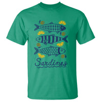 Minimal Sardines Fishermen Aesthetic Retro T Shirt