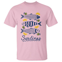 Minimal Sardines Fishermen Aesthetic Retro T Shirt