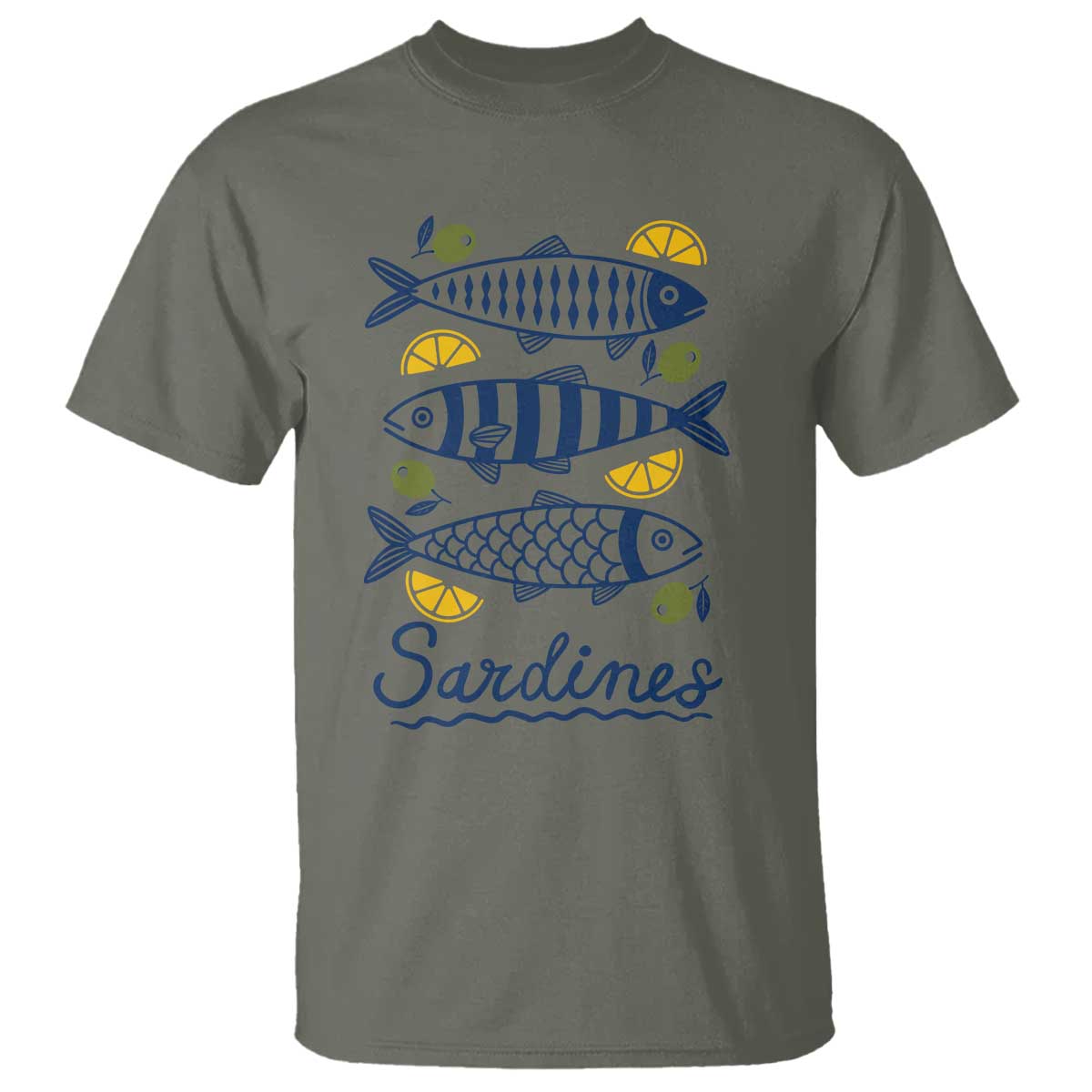 Minimal Sardines Fishermen Aesthetic Retro T Shirt
