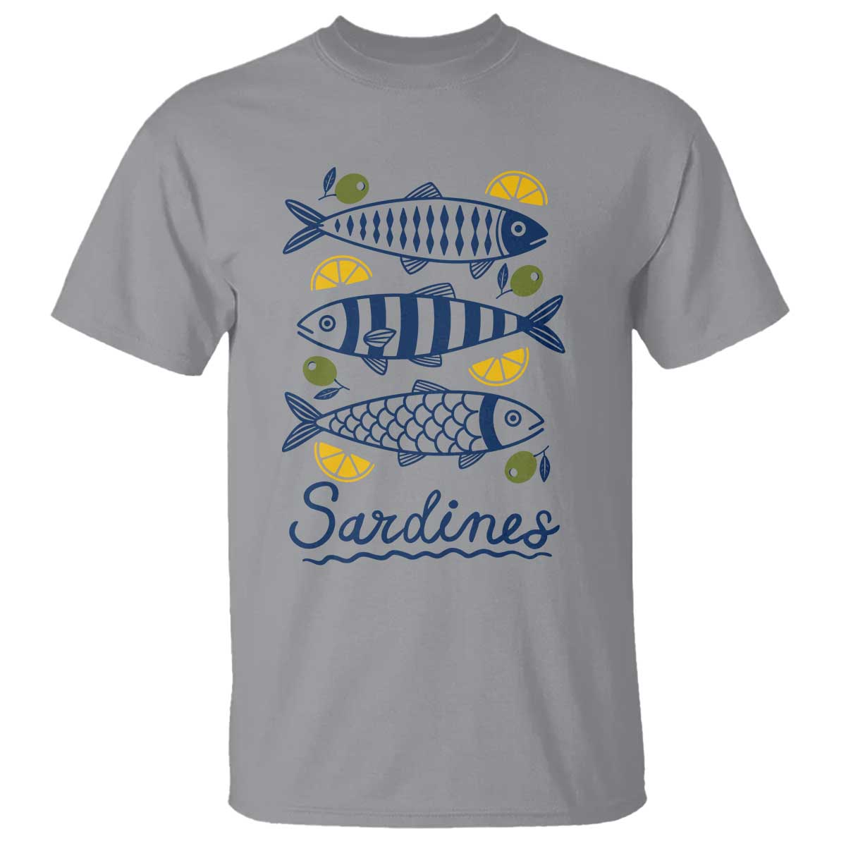 Minimal Sardines Fishermen Aesthetic Retro T Shirt