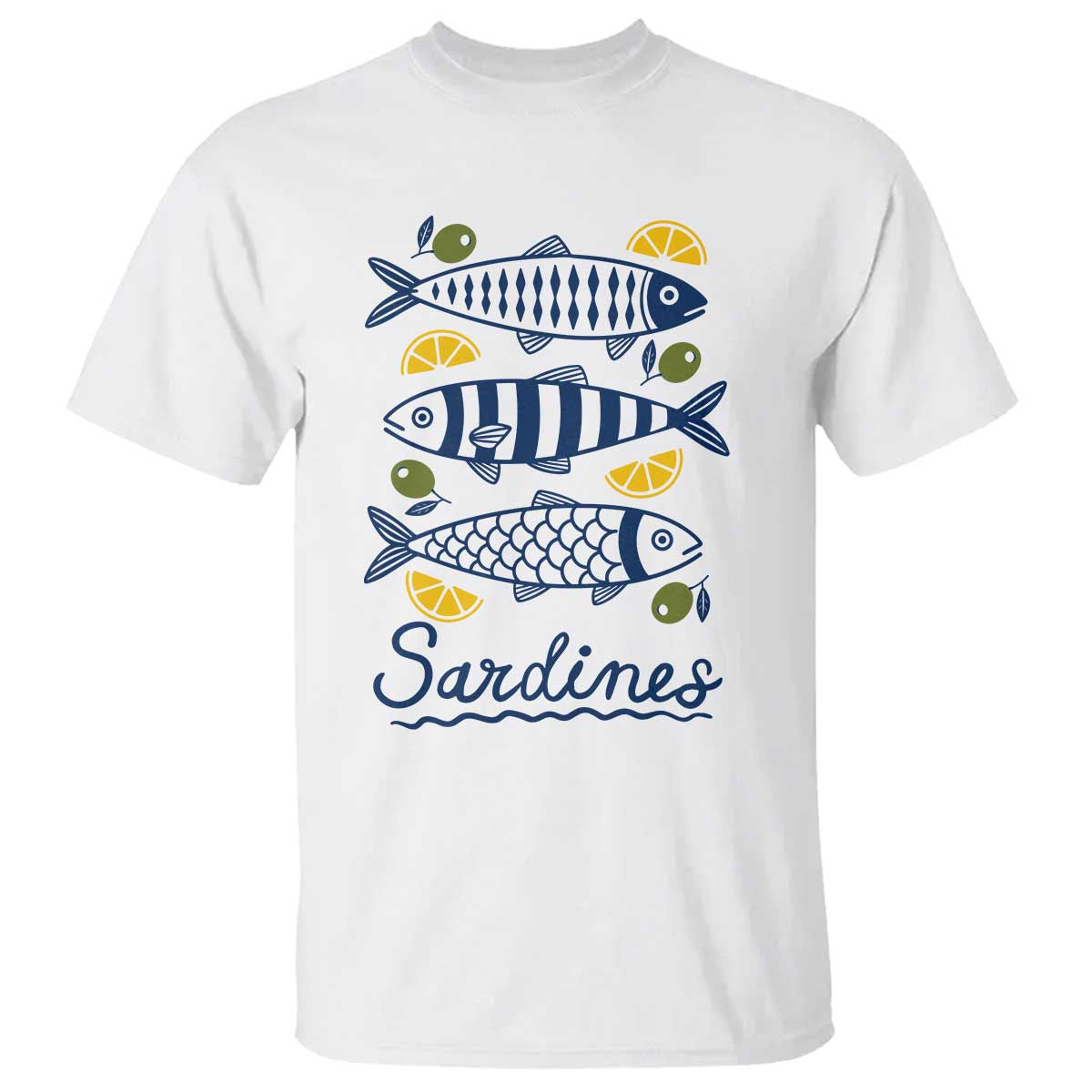 Minimal Sardines Fishermen Aesthetic Retro T Shirt