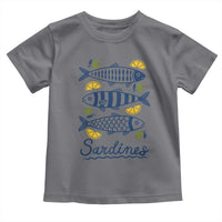 Minimal Sardines Fishermen Aesthetic Retro Toddler T Shirt