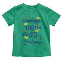 Minimal Sardines Fishermen Aesthetic Retro Toddler T Shirt