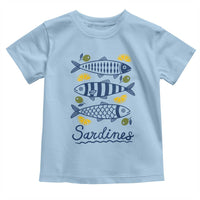 Minimal Sardines Fishermen Aesthetic Retro Toddler T Shirt