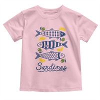 Minimal Sardines Fishermen Aesthetic Retro Toddler T Shirt