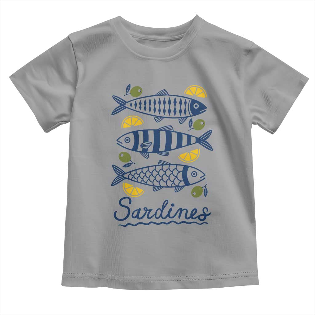 Minimal Sardines Fishermen Aesthetic Retro Toddler T Shirt