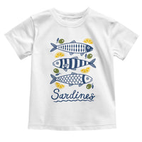 Minimal Sardines Fishermen Aesthetic Retro Toddler T Shirt